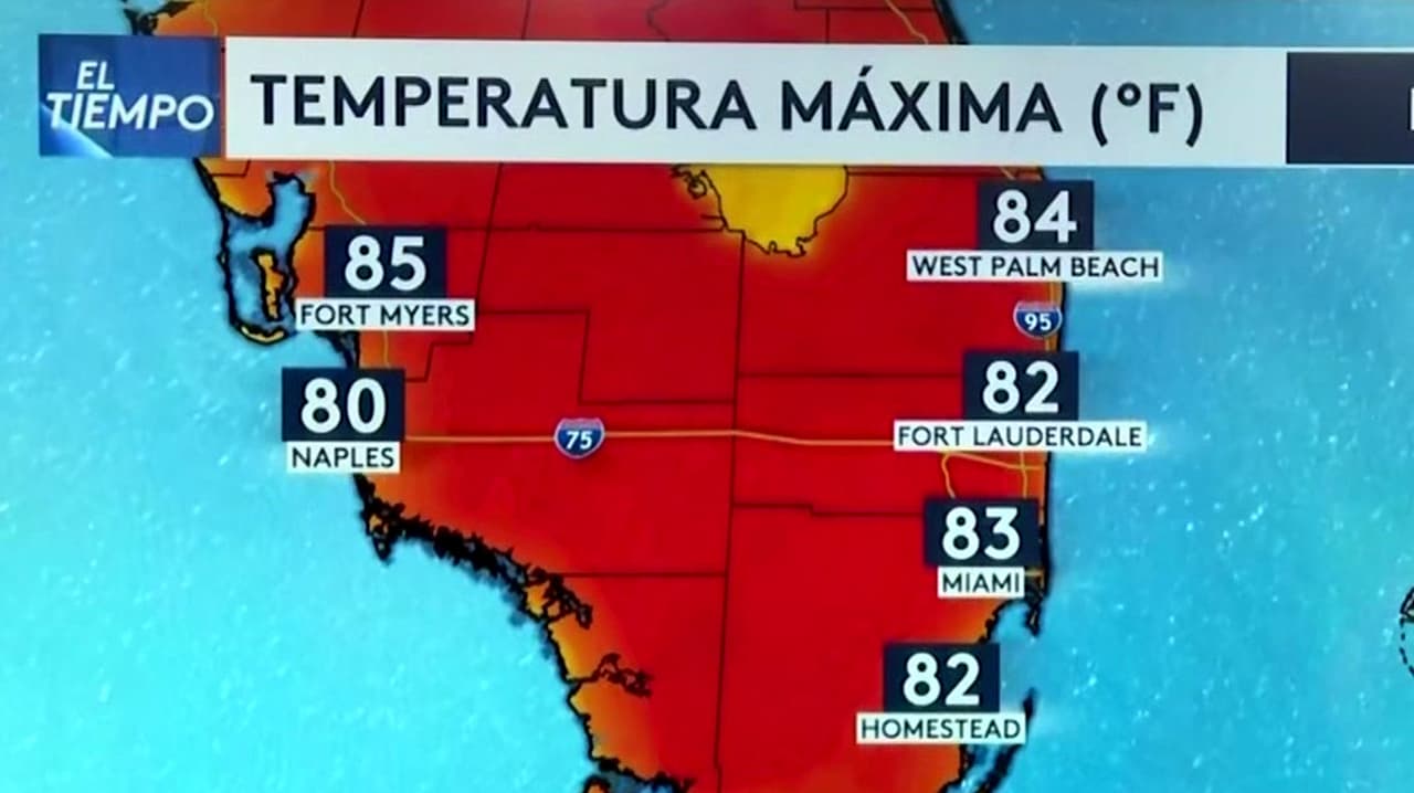 Pronóstico del tiempo hoy en Miami: día soleado con condiciones secas; el termómetro alcanzará 83 °F
