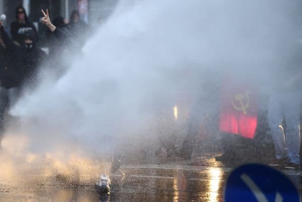 Los sindicatos alemanes también salieron a las calles.