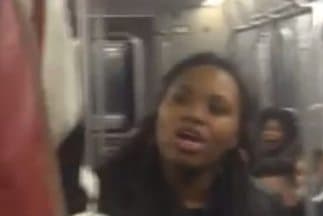 Girl Slapped on Subway