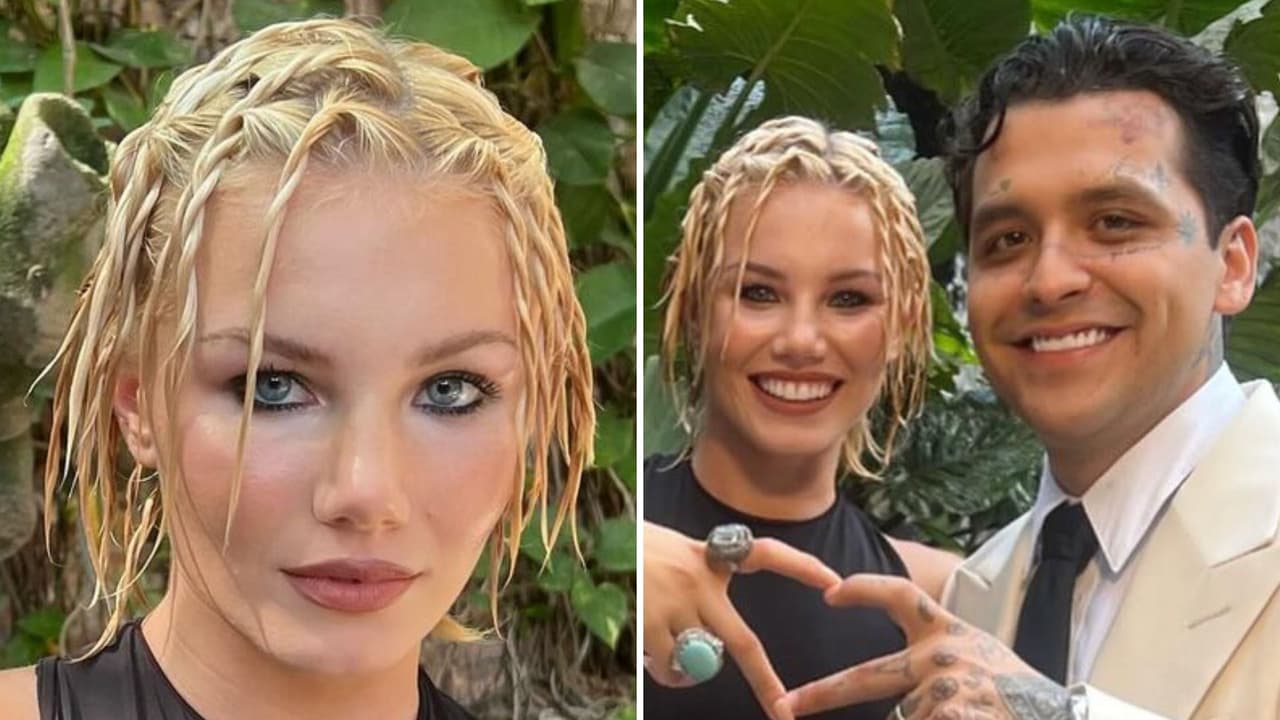 Amiga de Ángela a la que Nodal dijo “amar” es criticada por su vestido en la boda y foto con él 