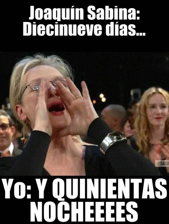 La gente comenzó a divertirse con la imagen, como si Meryl estuviera cantando temas.