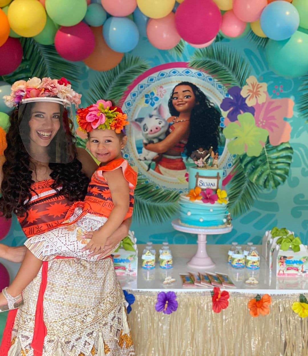 Silvana estuvo feliz en su celebración inspirada en 'Moana' y su sonrisa lo dice todo.