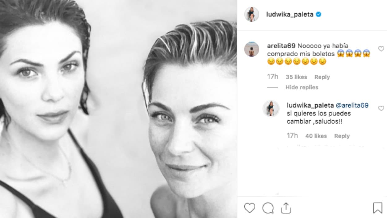 Aunque Ludwika Paleta elogió a Margarita Muñoz Parra, la actriz mexicana le recordó a quienes compraron boletos para las fechas en que no estará ella, que aún pueden cambiarlos para verla estelarizando la pieza.