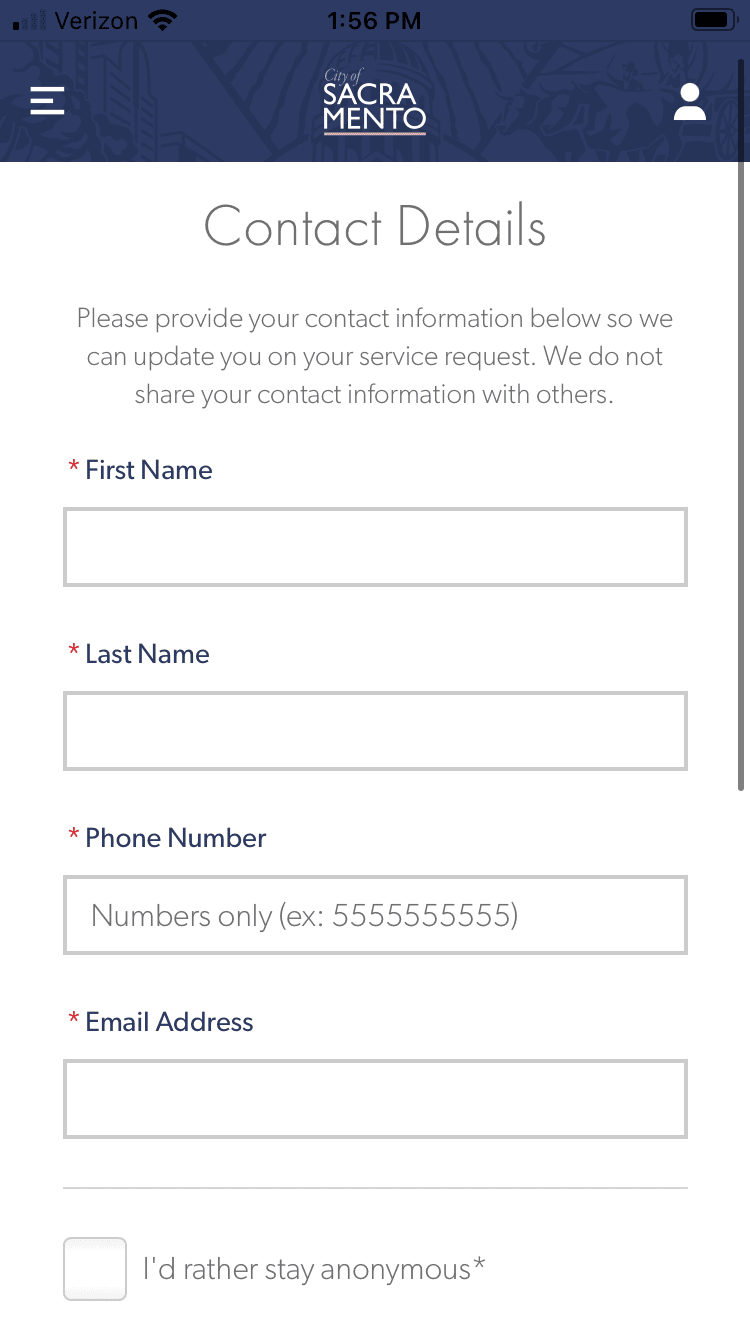 7- Por último, puedes colocar tu nombre y tu télefono o seleccionar que prefieres mantenerte anónimo.