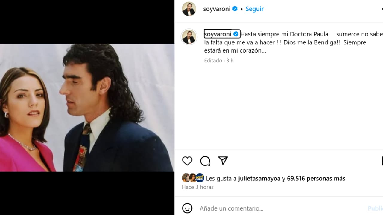 Así despidió Miguel Varoni a Sandra Reyes tras darse a conocer su sorpresivo fallecimiento.