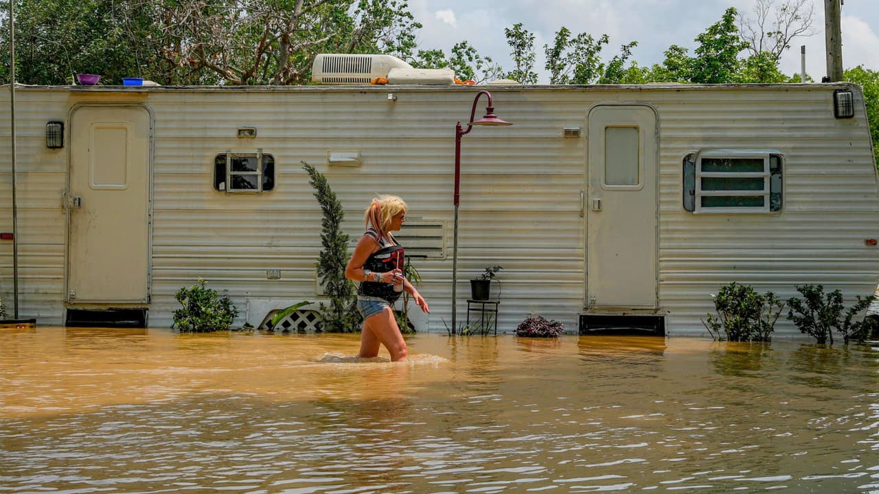 Las inundaciones en Channelview, Texas, el 4 de mayo de 2024.