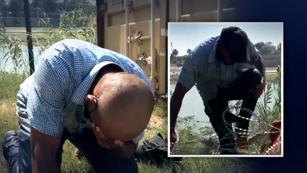 "Mi amor, que ya vine y estoy aquí": inmigrante cruza el río Bravo, supera el alambre de púas y llega a Texas