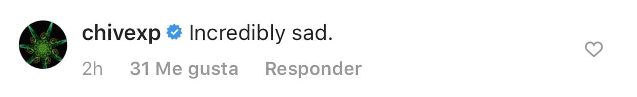 La imagen que se publicó en la cuenta de Lindbergh generó muchas respuestas y ha sido comentada por diferentes celebridades y personalidades relacionadas con el mundo del espectáculo, el modelaje y la fotografía, como el mexicano ganador de tres premios Óscar, Emmanuel Lubezki,
<b><i> </i></b>quien escribió:
<b>"increíblemente triste".</b>
<br>