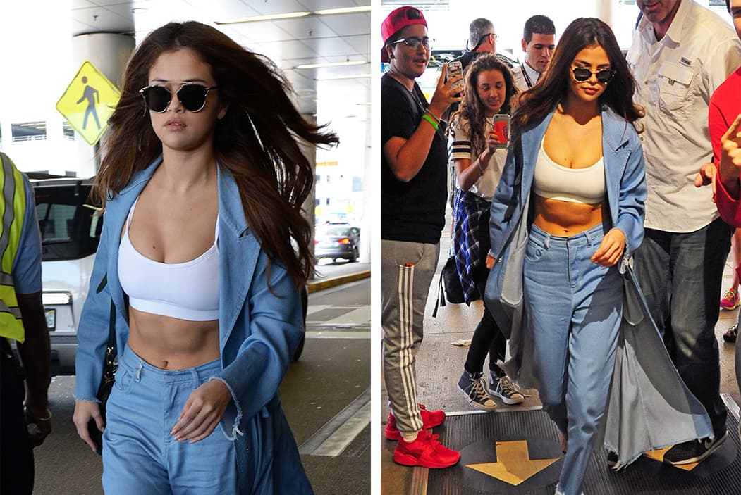 Selena Gomez presumió sus impresionantes abs con este outfit desenfadado que la hizo lucir hermosa.