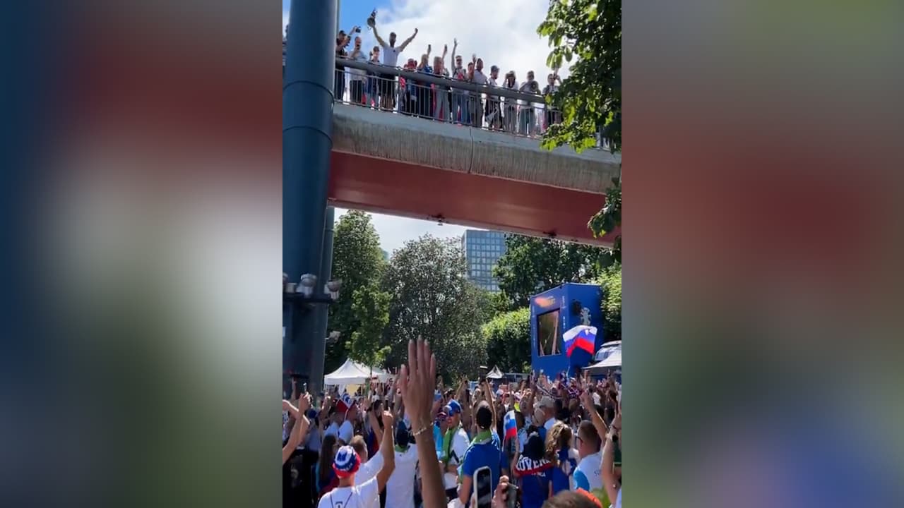 ¡Hay ilusión! Ambientazo de la afición eslovena ante Portugal