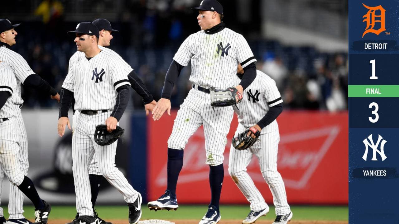 Los New York Yankees conquistaron su segundo triunfo de la temporada 2019 al superar con una sólida apertura de Domingo Germán y dos jonrones para vencer a los Detroit Tigers en Yankee Stadium.
