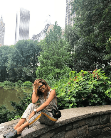 Una foto divertida. "Amo Central Park", dijo.