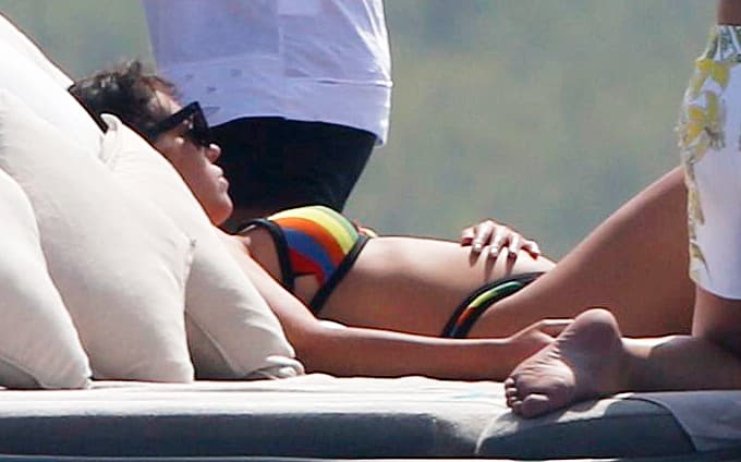 Esta es la primera vez que logra verse la pancita de embarazada de Georgina, después de confirmarse el embarazo.