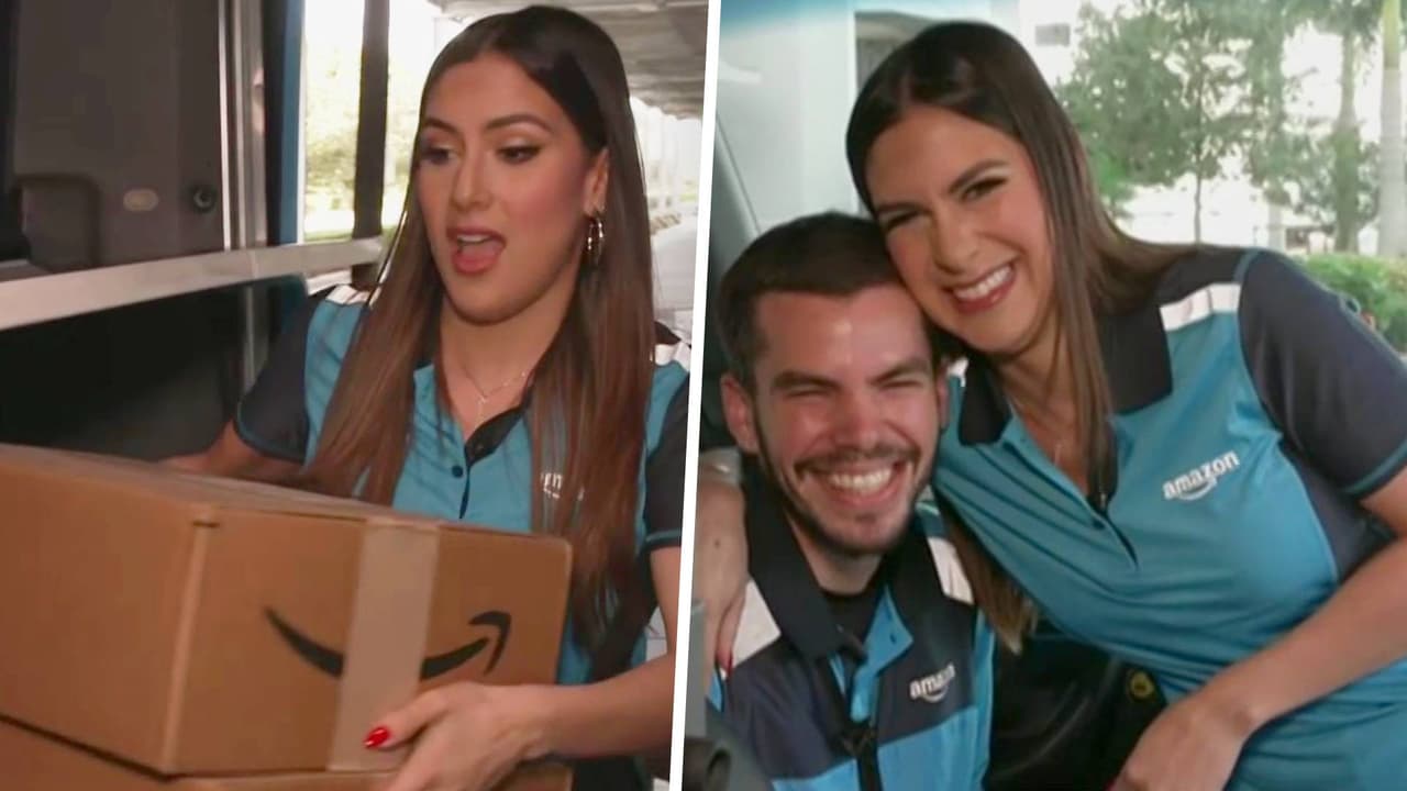 Jessi Rodríguez se convirtió en conductora y repartidora de paquetería por un día