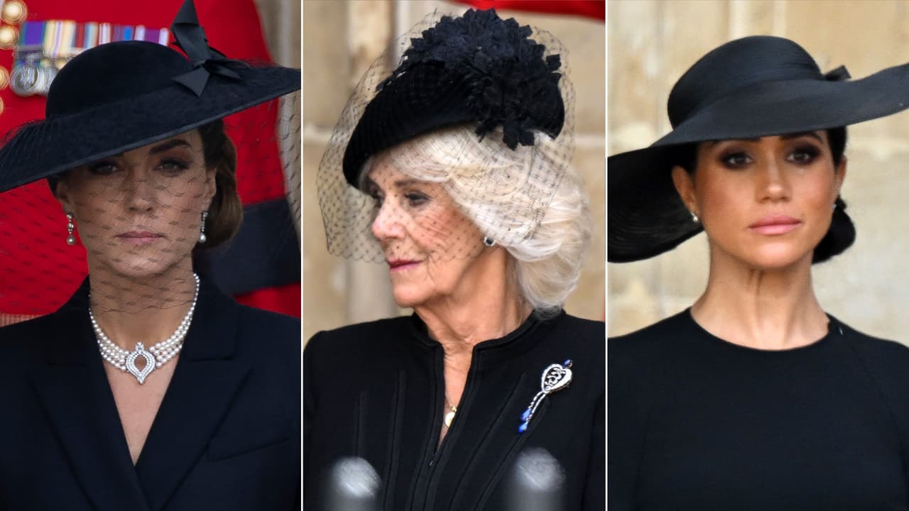 Solemnes sin perder estilo: así vistieron Kate, Camilla y Meghan en el funeral de la reina Isabel