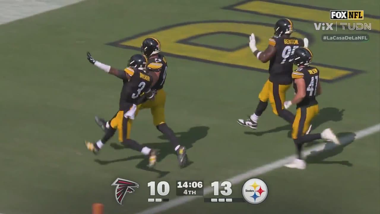 ¡Pick six! Intercepción de T.J. Watt para el touchdown de Steelers