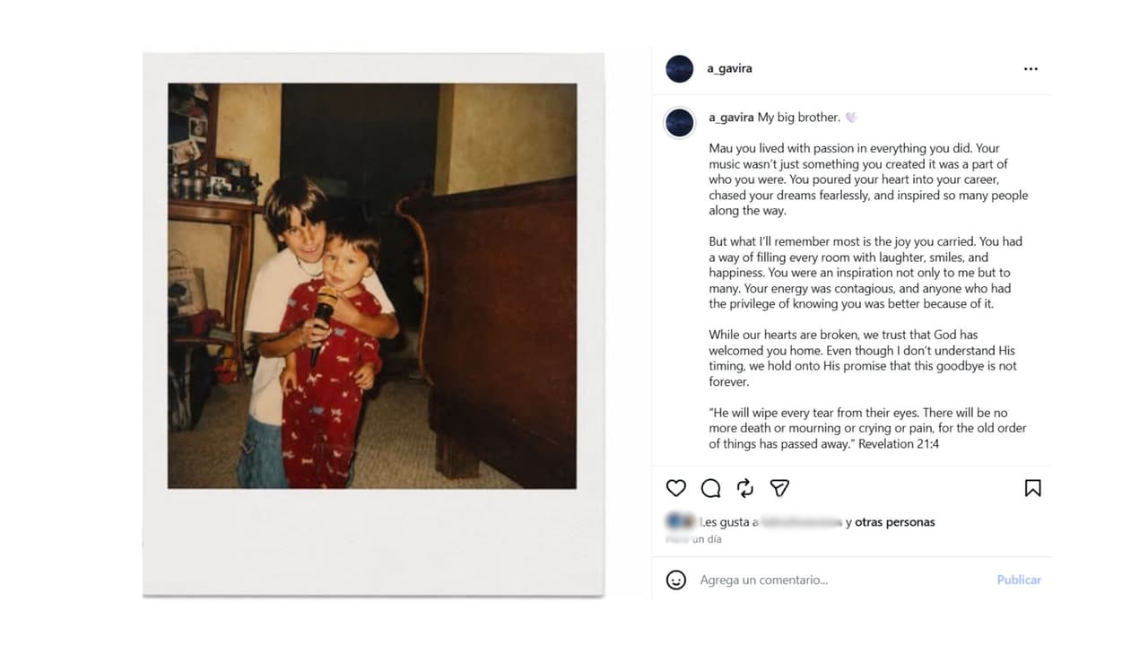 Así despidió Alejandro a su hermano mayor.