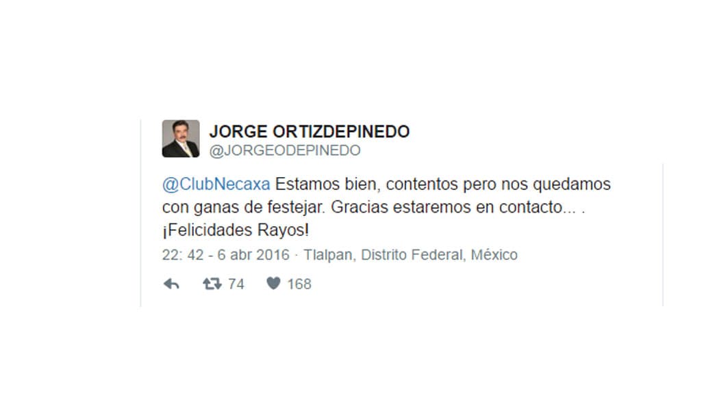 Más tarde Ortiz de Pinedo infomó que se encontraban bien.