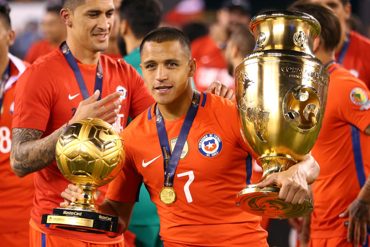 Alexis Sánchez fue reconocido como el mejor jugador de la Copa América Centenario de 2016.
<br>