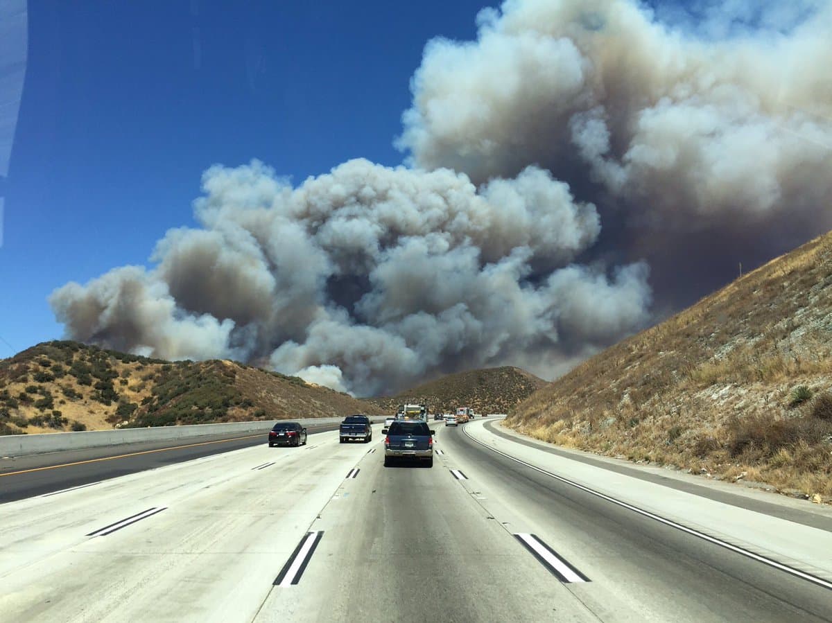 La humareda cubrió gran parte de la región.