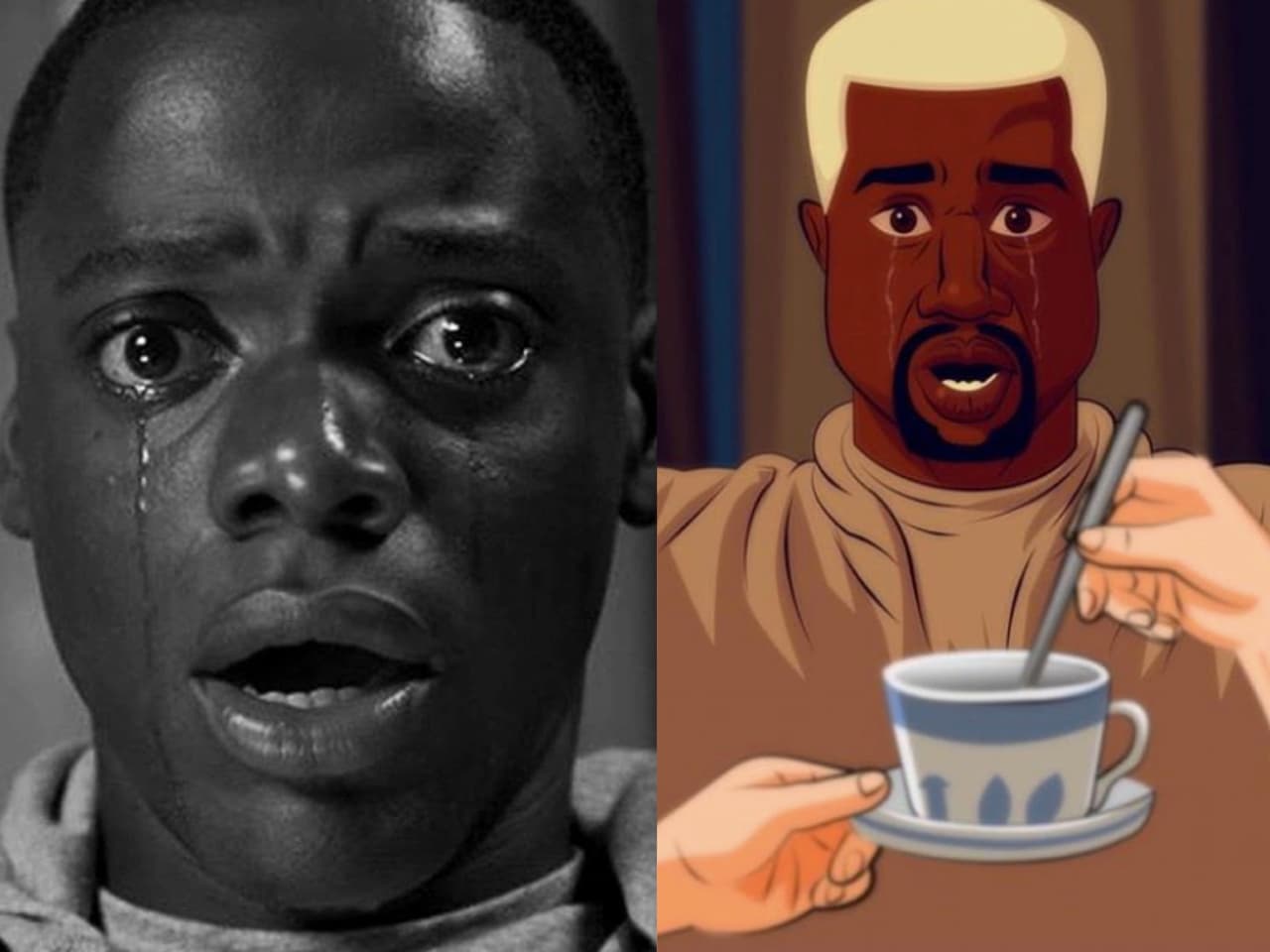 Crean meme de Kanye West comparándolo con el protagonista de la película 'Get Out'.