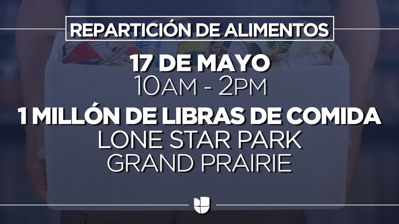 Evento de repartición de despensas en Lone Star Park