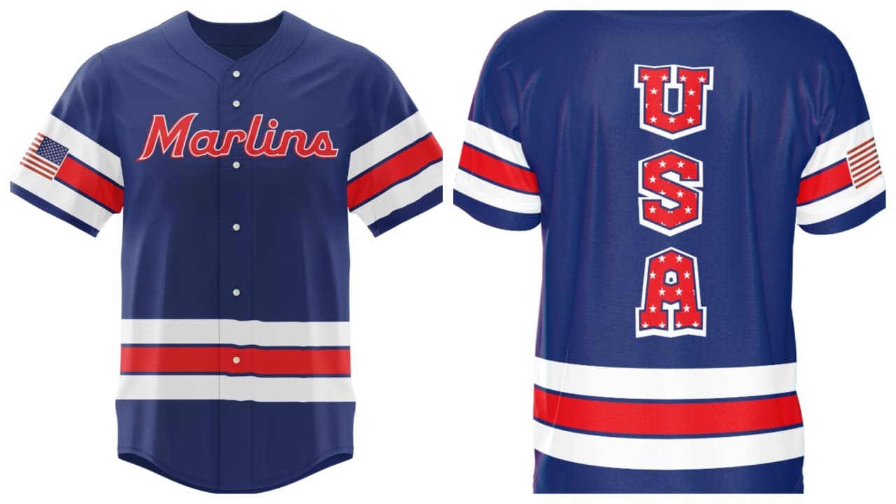 Esta será la camiseta conmemorativa de los Marlins del 250 aniversario de EEUU