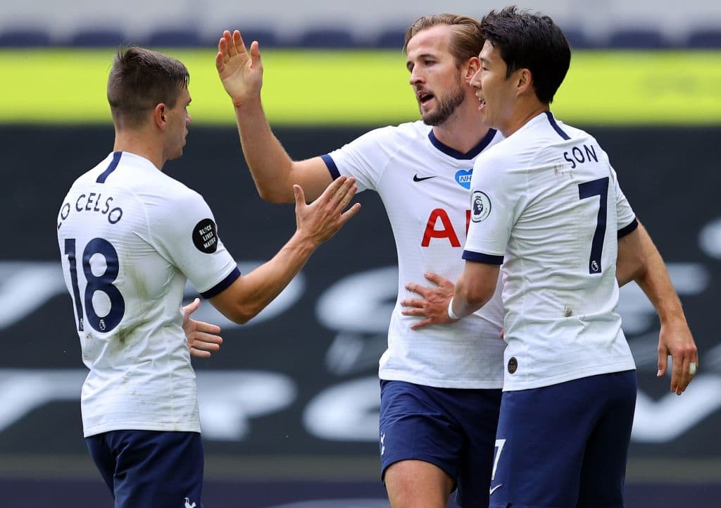 Harry Kane creció la ventaja para los locales a los 37 minutos de juego.