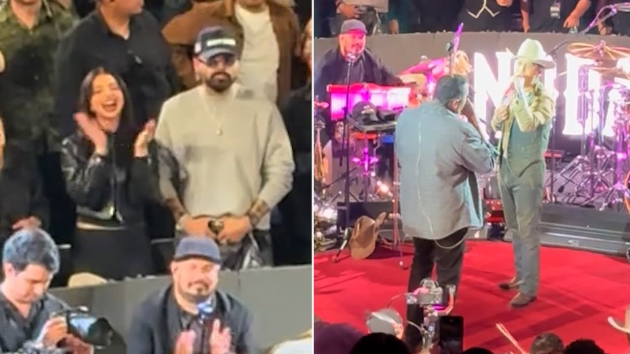 Ángela Aguilar rompe en llanto al ver cantar juntos por primera vez a Nodal y Pepe Aguilar
