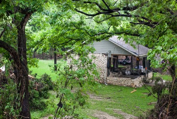 Algunas zonas de la capital texana quedaron bajo el agua luego de las intensas lluvias de los últimos días.