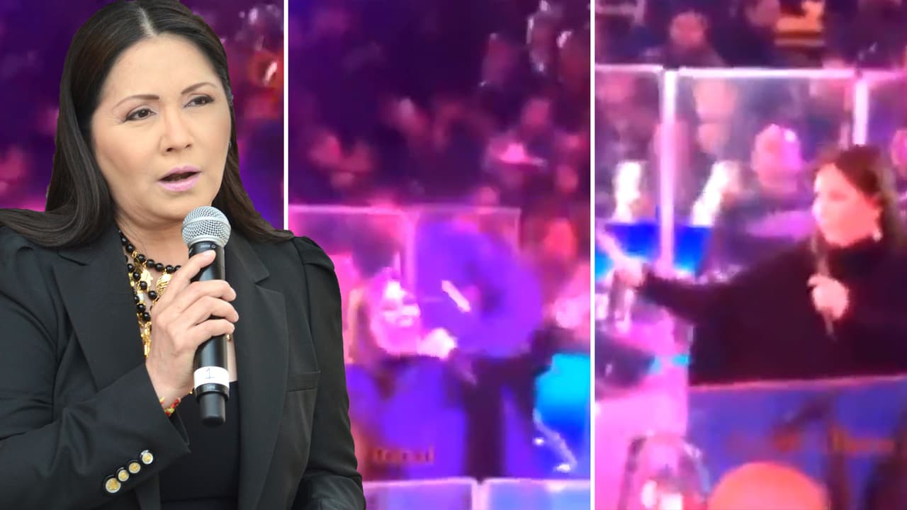 Golpean a Ana Gabriel en la cara en pleno concierto y detiene su show molesta