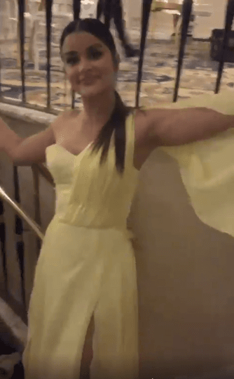 Durante el evento, la presentadora de El Gordo y La Flaca se mostró divertida y contenta.