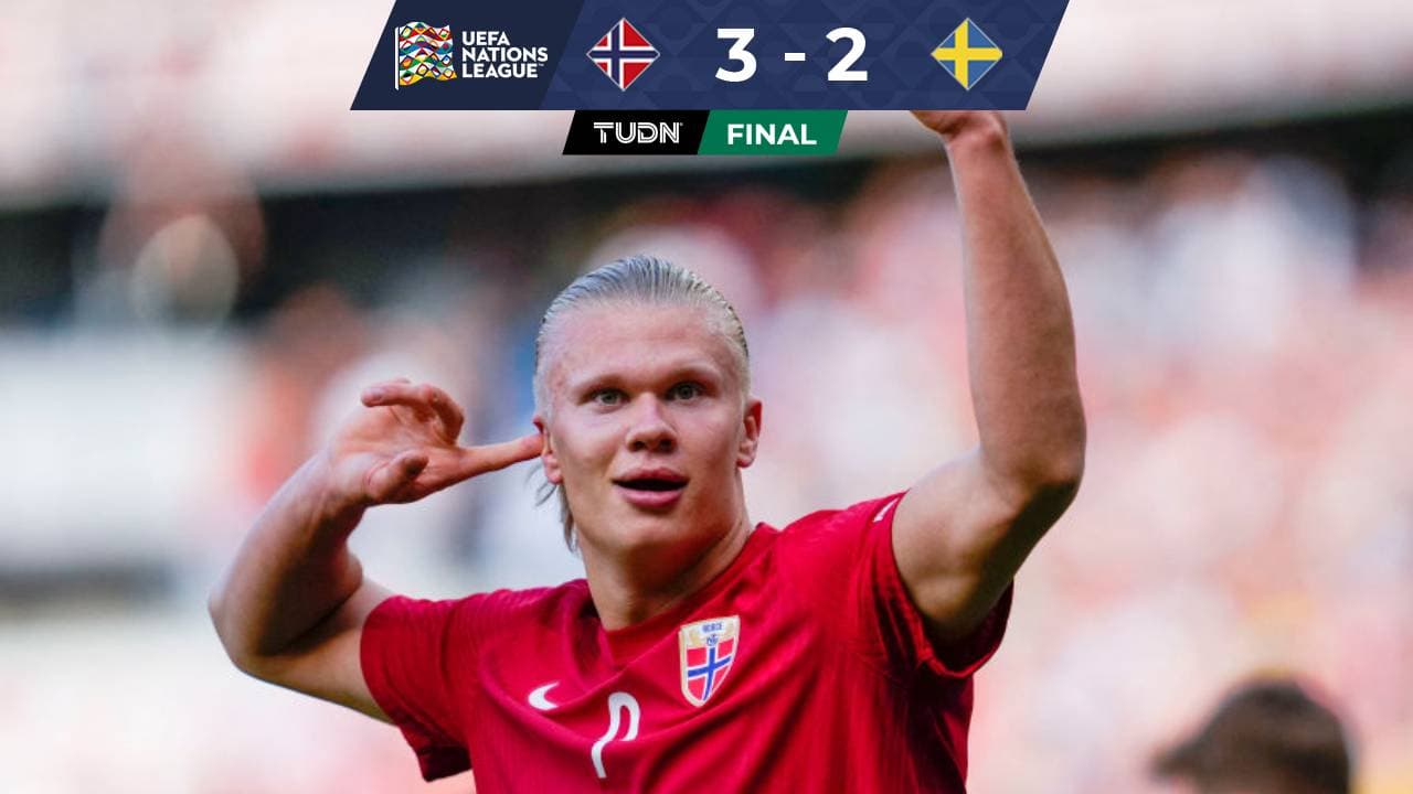 Noruega, con doblete de Haaland, venció a Suecia en la Nations

