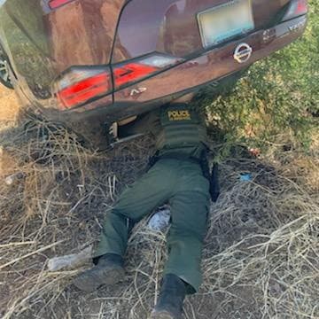 Los agentes de la estación de Willcox fueron los primeros en llegar a la escena de un accidente automovilístico en la I-10 cerca de Benson, Arizona.