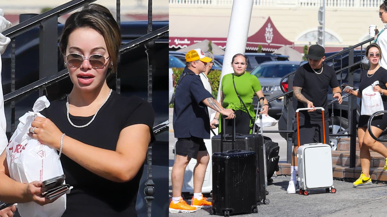 Las polémicas fotos de Chiquis yendo a comer con todo y "80 maletas": ¿qué fue lo que pasó?