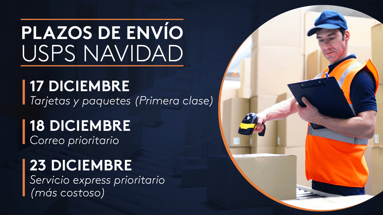 Apunta estos plazos de envío de USPS en Navidad, son fechas importantes que debes considerar antes de mandar regalos.
