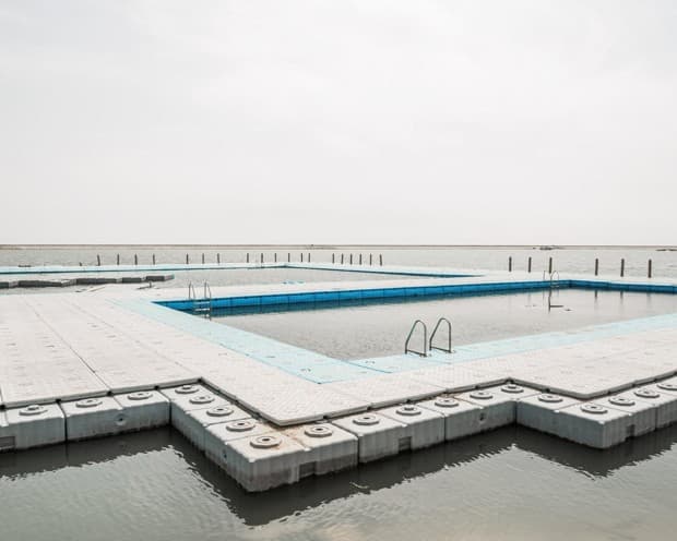 Una alberca en Jinshan, un suburbia de Shanghai.