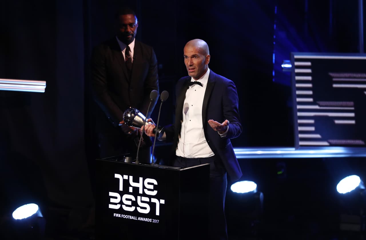Zinedine Zidane se lleva el premio The Best al mejor entrenador del año