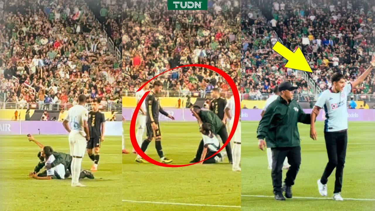 Fan de Cruz Azul invade la cancha y sucede lo impensable con Santi