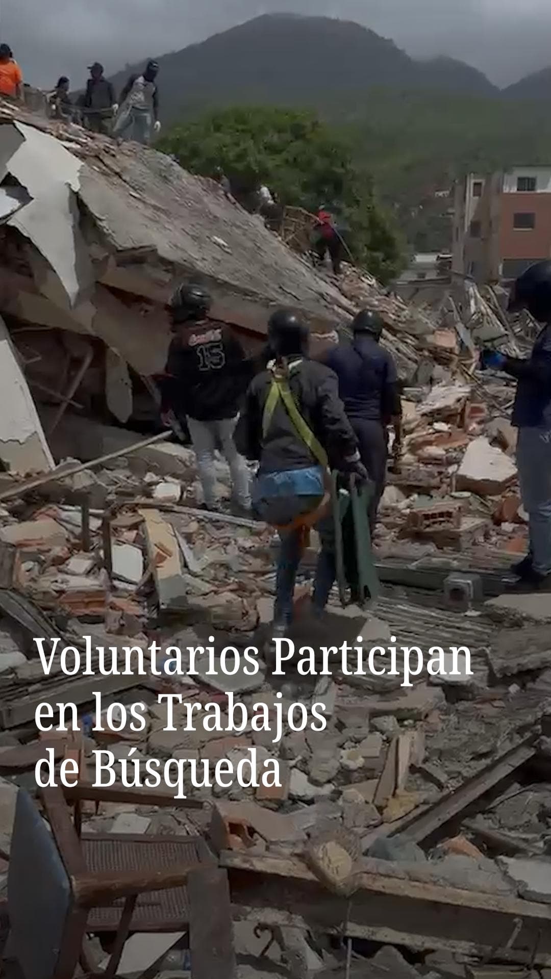 Voluntarios participan en los trabajos de búsqueda