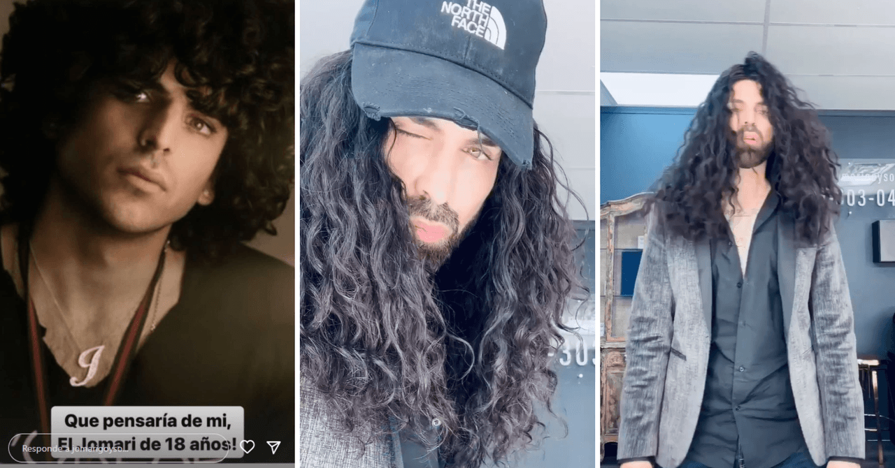 Jomari Goyso se ha probado pelucas de cabello rizado ya de adulto