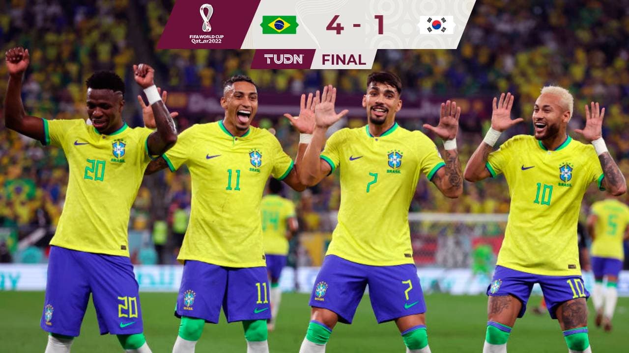 Meten miedo... Brasil aplasta a Corea del Sur y se mete en Cuartos