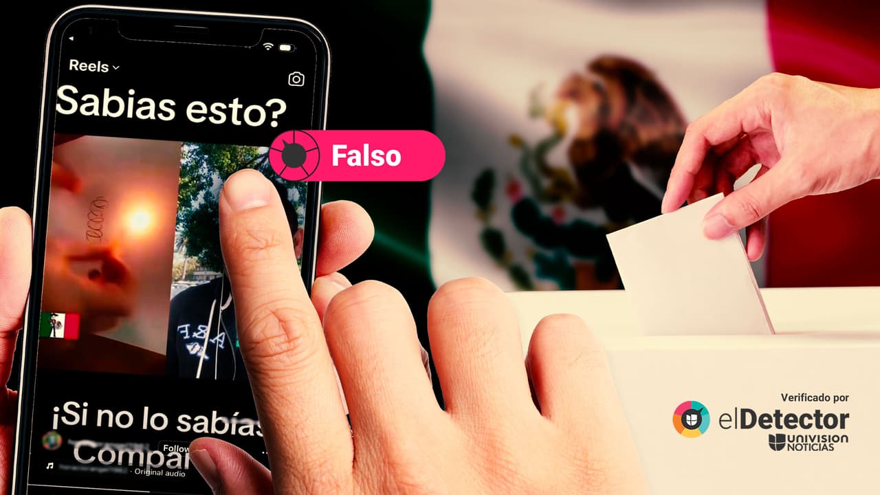 Es falso que la tinta de las plumas para las elecciones mexicanas se borre con fuego, como muestra ese video