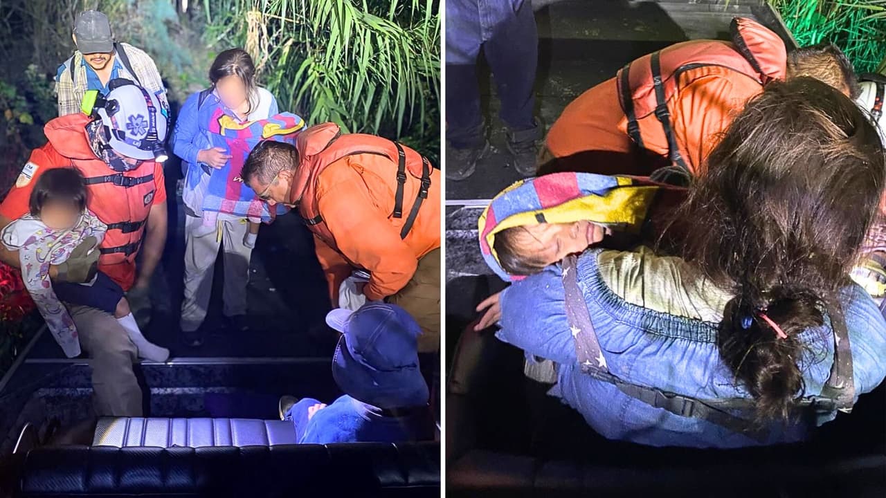 Rescatan a familia de inmigrantes tras días perdidos en el Río Bravo