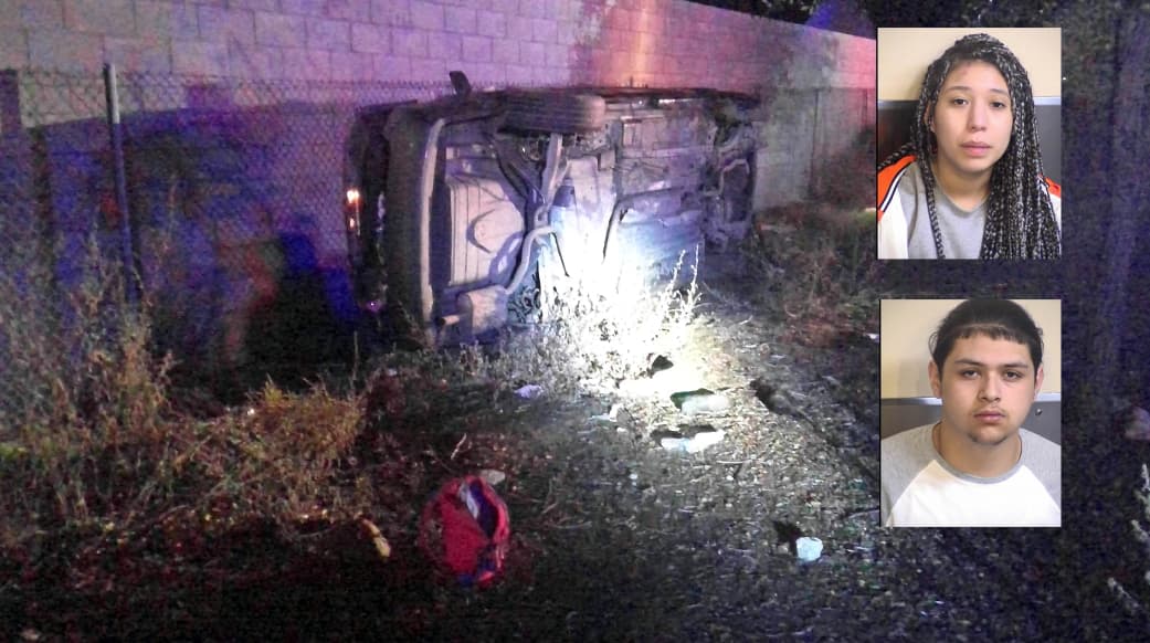 Vuelcan vehículo en el que escapaban a 110 millas por hora tras evadir control policial