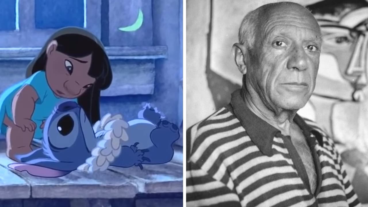 Escena de 'Lilo y Stich' y fotografía de Pablo Picasso