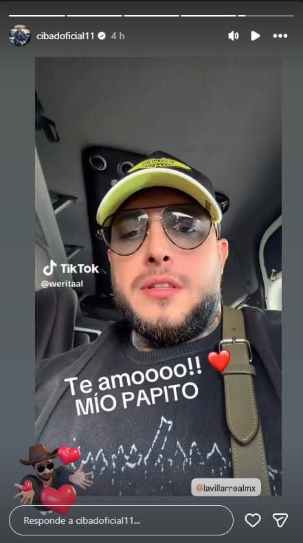 Cibad Hernández reposteó el mensaje que Alicia Villarreal le habría dedicado.