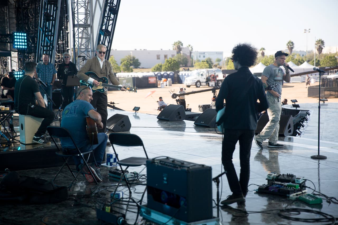 Residente en su prueba de sonido