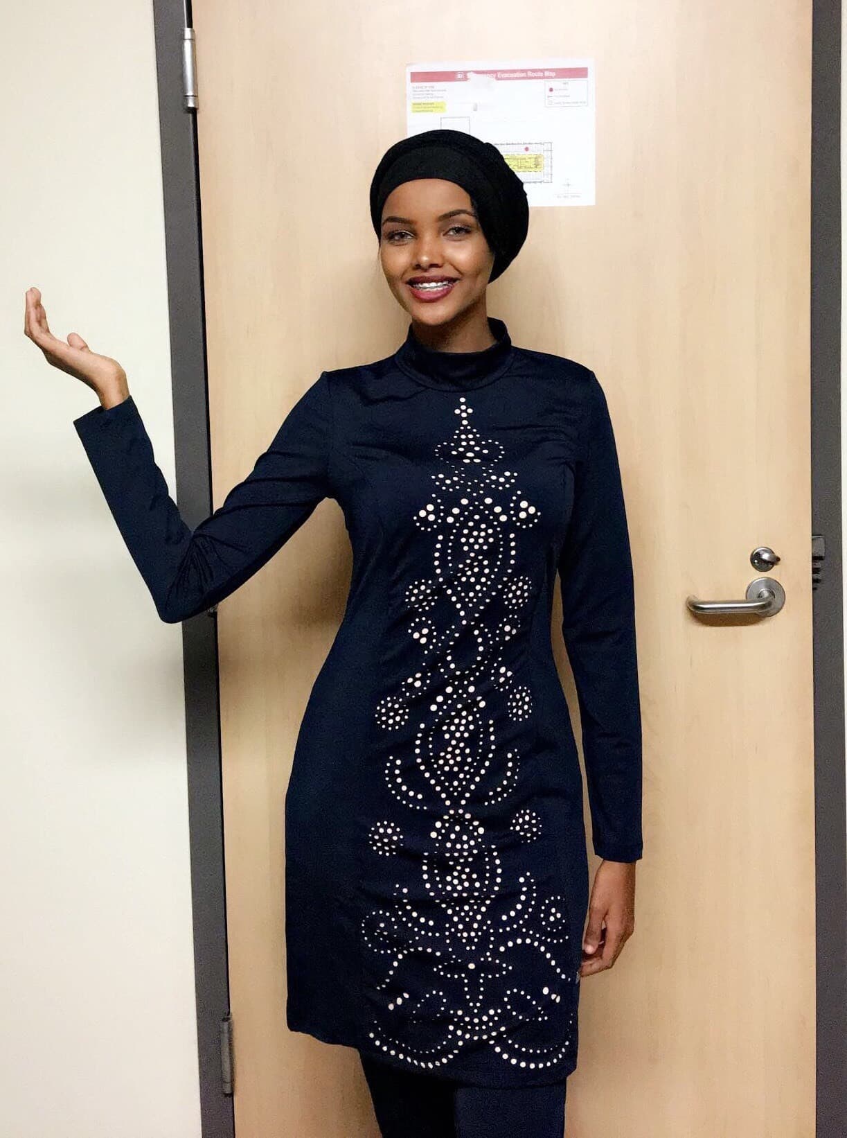 Halima Aden, antes de la concurso el 11 de noviembre de 2016. 
<br>