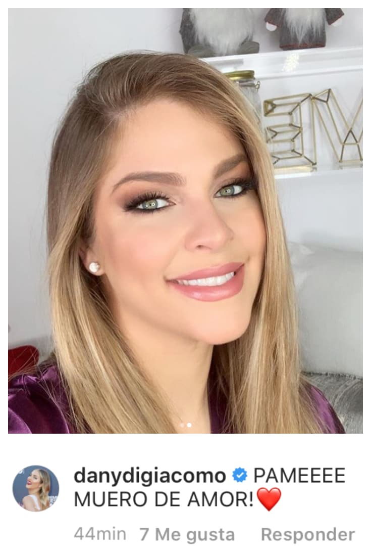 Daniela Di Giacomo también se dio tiempo para dejarle unas palabras: "Pame, ¡muero de amor!".